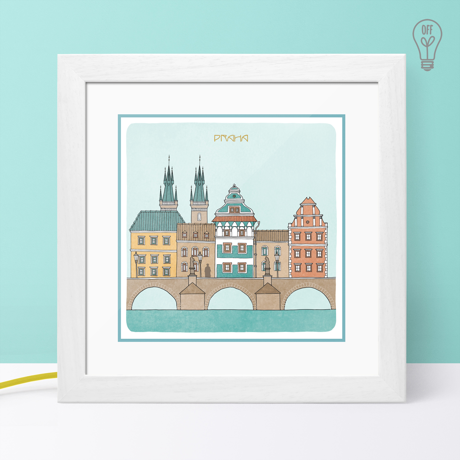 Praha Illustrated Light Box Praha Illustrated Light Box