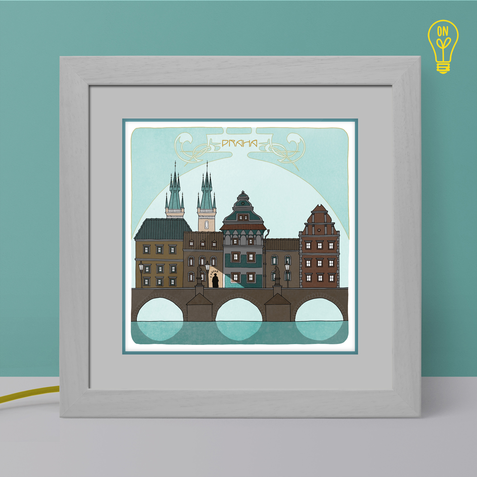 Praha Illustrated Light Box Praha Illustrated Light Box