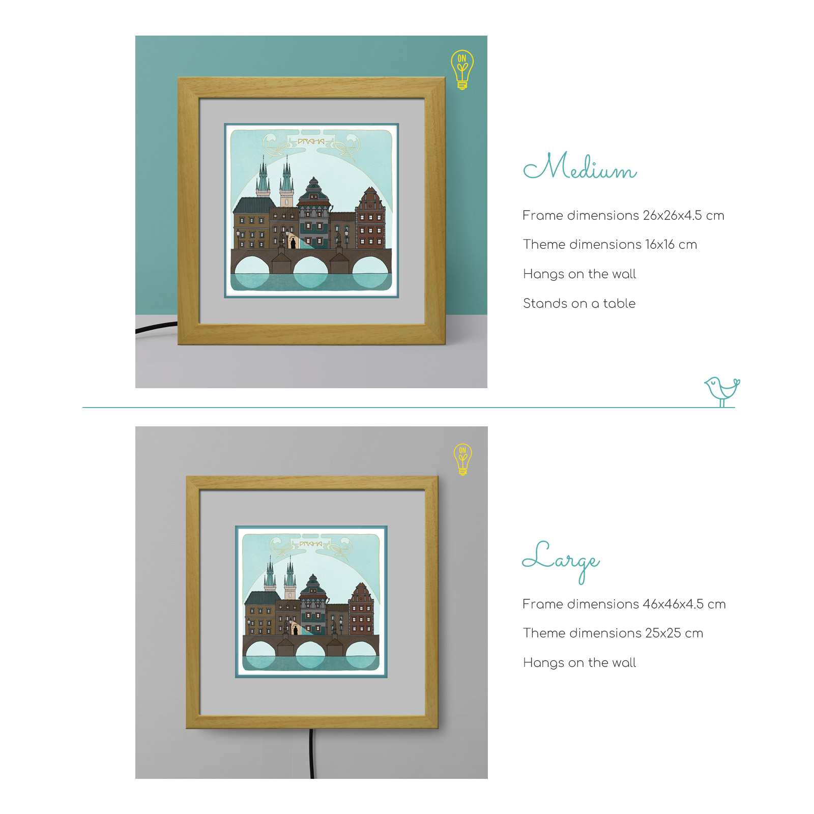 Praha Illustrated Light Box Praha Illustrated Light Box