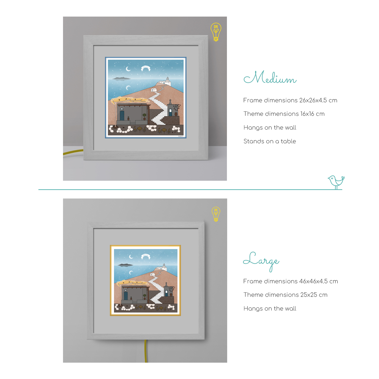 Sikinos Illustrated Light Box Sikinos Illustrated Light Box
