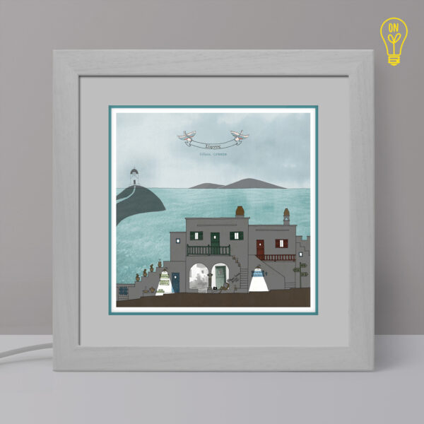 Sifnos Illustrated Light Box