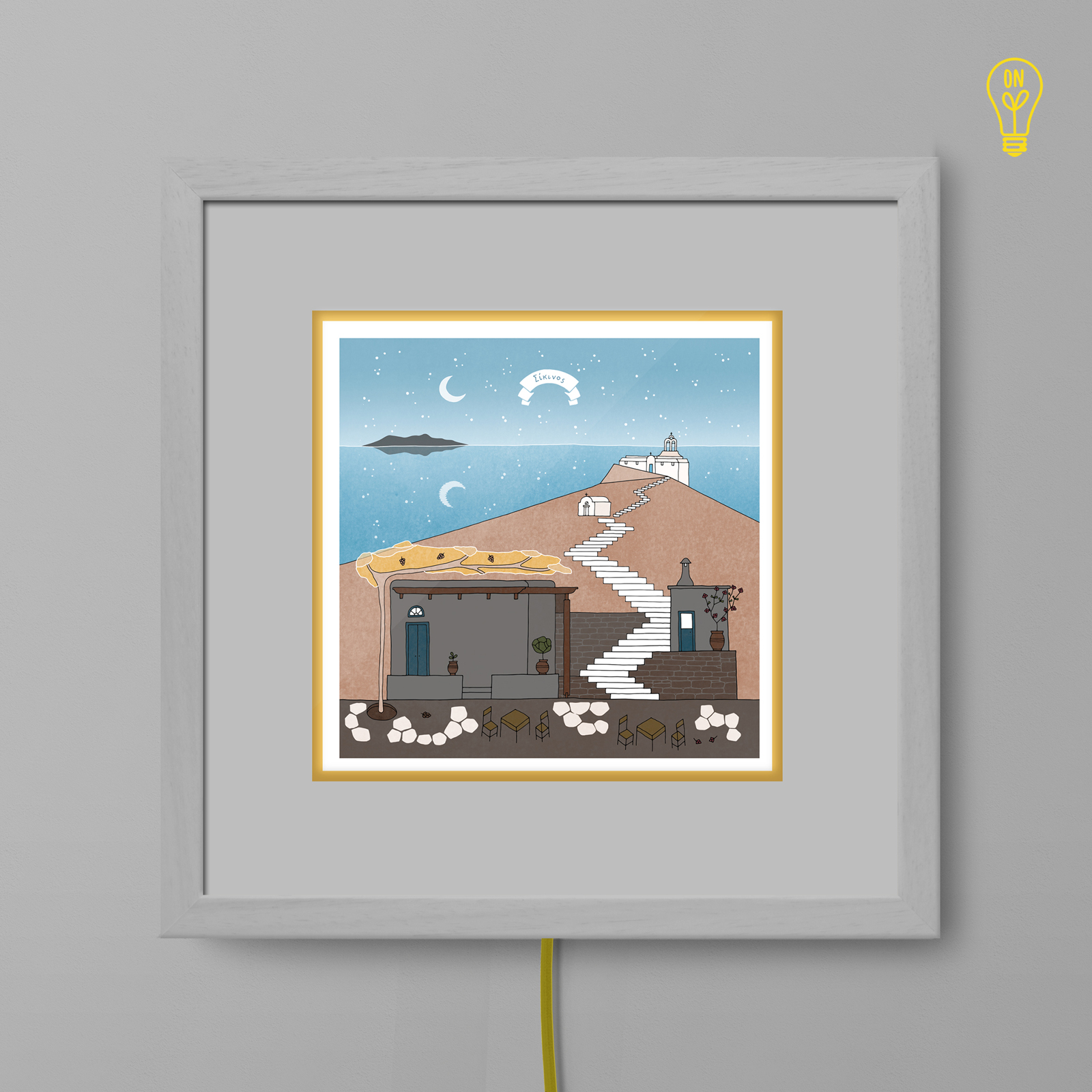 Sikinos Illustrated Light Box Sikinos Illustrated Light Box