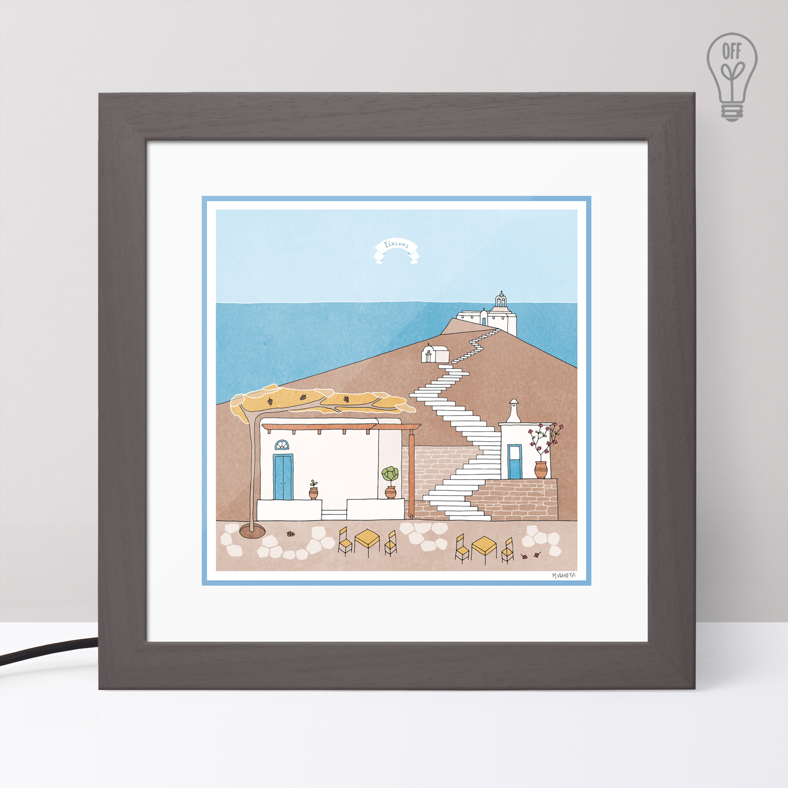 Sikinos Illustrated Light Box Sikinos Illustrated Light Box