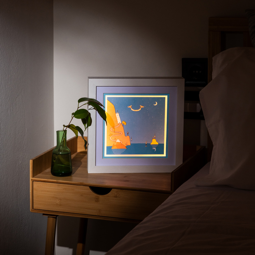 Amorgos Illustrated Light Box Amorgos Illustrated Light Box