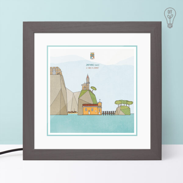 Zakynthos Illustrated Light Box