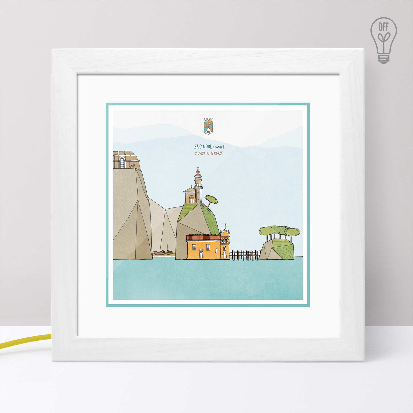 Zakynthos Illustrated Light Box Zakynthos Illustrated Light Box