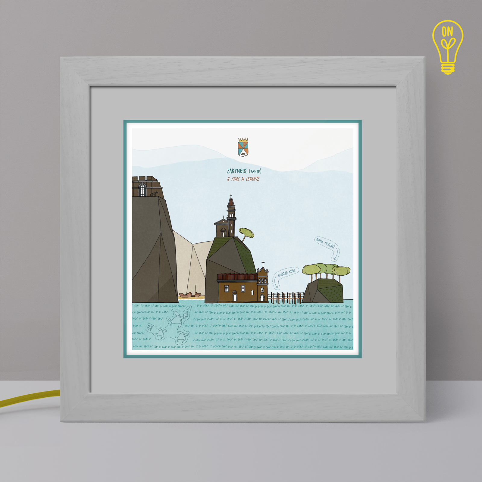Zakynthos Illustrated Light Box Zakynthos Illustrated Light Box