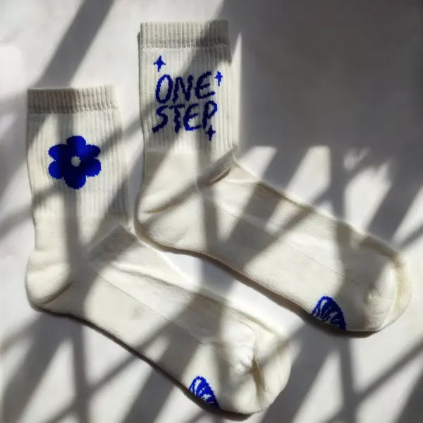 "One Step at a Time" Socks